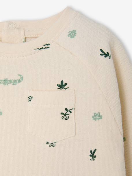 Long-sleeved T-shirt for baby grey blue+vanilla - vertbaudet enfant 