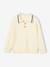 Long-sleeved polo jumper for girls ecru - vertbaudet enfant 