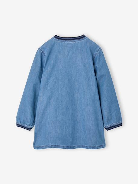 customisable school smock for boys denim blue - vertbaudet enfant 