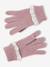 Girls knitted hat, snood and gloves set pale pink - vertbaudet enfant 