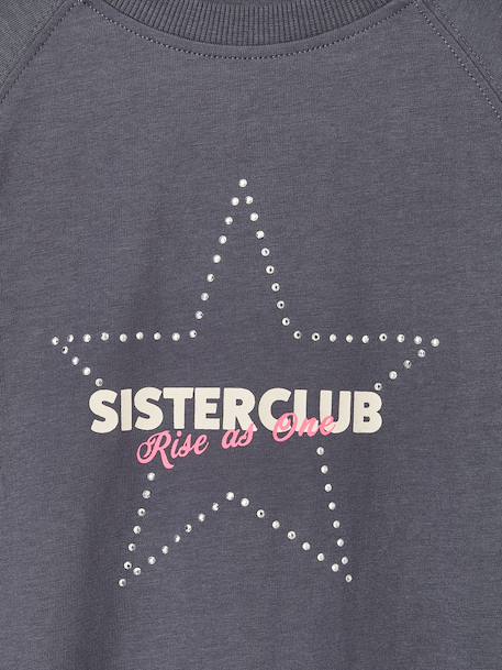 Long-sleeved T-shirt for girls ink blue+plum - vertbaudet enfant 