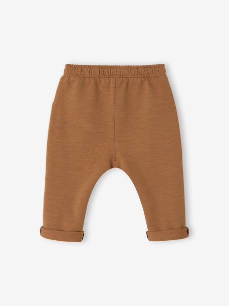 Baby Boys Fleece Trousers BEIGE LIGHT SOLID+caramel+Dark Blue+Green+taupe - vertbaudet enfant 