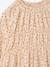 Short dress with long sleeves for girls cinnamon+ecru - vertbaudet enfant 