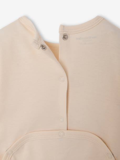 Pack of 3 baby sleepsuits with back opening ecru+sage green - vertbaudet enfant 