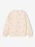 Long-sleeved sweatshirt for girls ecru+pale pink - vertbaudet enfant 