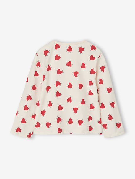 Long-sleeved T-shirt for girls ecru+grey+navy blue - vertbaudet enfant 