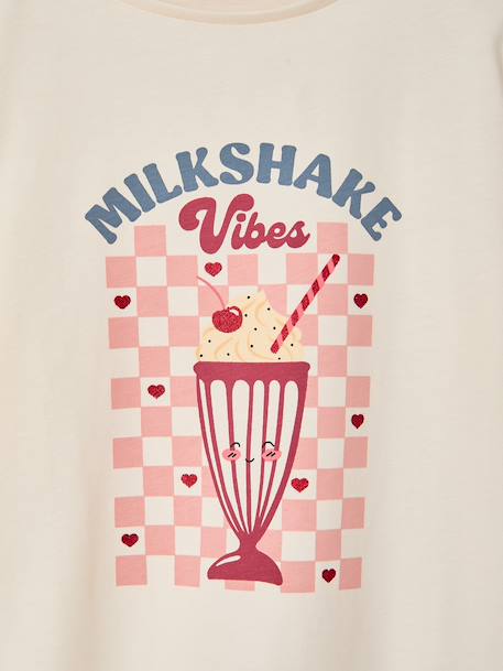 T-shirt manches longues fille écru - vertbaudet enfant 