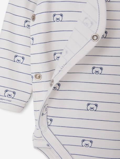 Lot de 3 bodies naissance garçon manches longues bleu - vertbaudet enfant 