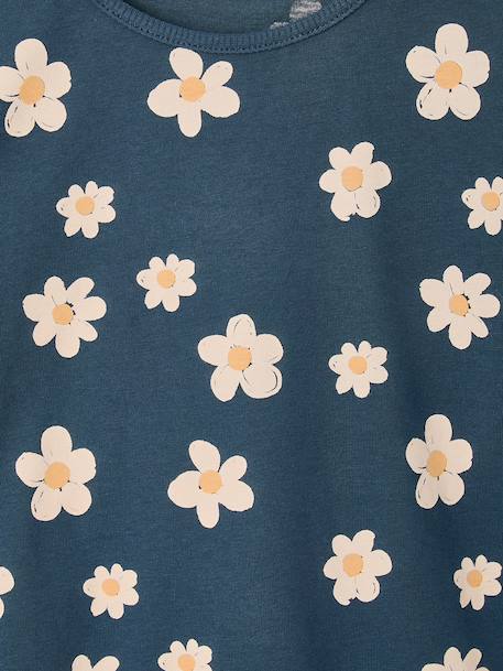 T-shirt manches longues fille écru+gris+marine - vertbaudet enfant 