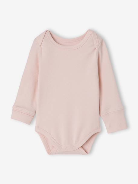 Lot de 3 bodies manches longues bébé fille rose - vertbaudet enfant 