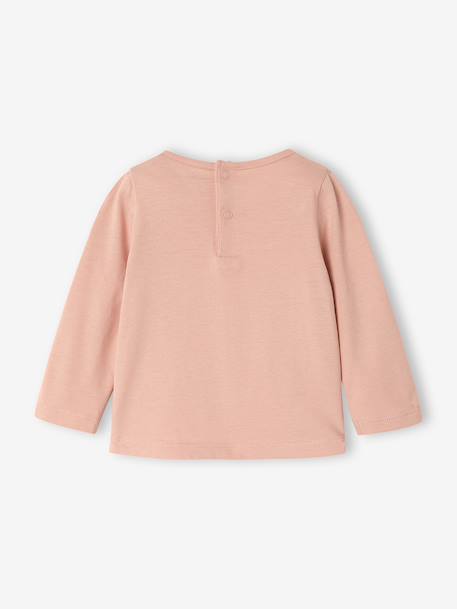 Long-sleeved T-shirt for baby girls rosy+vanilla - vertbaudet enfant 