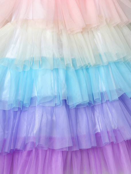 Fancy dress ruffle dress multicoloured - vertbaudet enfant 