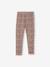 Leggings Lined in Polar Fleece for Girls BROWN LIGHT ALL OVER PRINTED+chocolate+dusky pink+printed grey - vertbaudet enfant 
