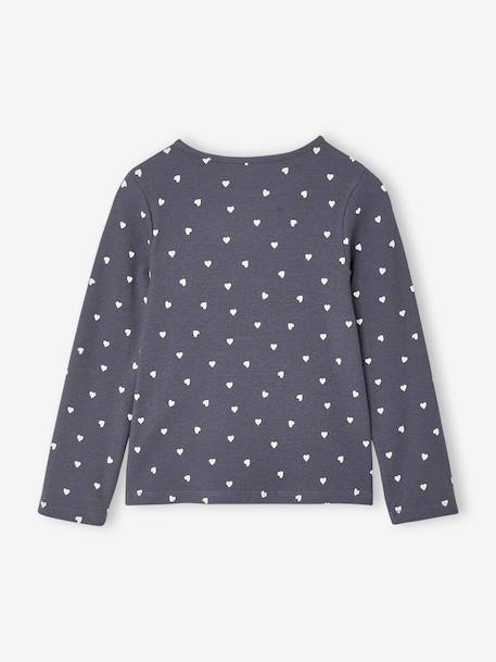Pack of 3 long-sleeved T-shirts for girls ecru+ink blue+vanilla - vertbaudet enfant 