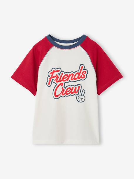 Raglan short-sleeved T-shirt for boys red - vertbaudet enfant 