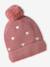 3-piece knit hat, snood and mittens set for girls rose - vertbaudet enfant 