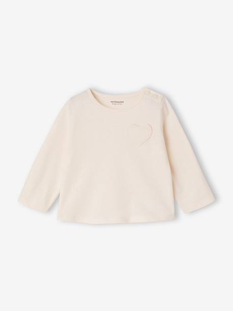 Lot de 3 T-shirts Basics bébé manches longues rose poudré+vieux rose - vertbaudet enfant 