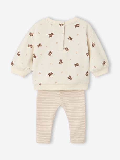 Sweatshirt and trousers set for baby boys ecru - vertbaudet enfant 