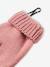 3-piece knit hat, snood and mittens set for girls rose - vertbaudet enfant 