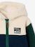 Zip-up hooded cardigan for boys fir green+medium blue - vertbaudet enfant 