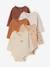 Pack of 5 long-sleeved bodysuits for newborn marl beige - vertbaudet enfant 