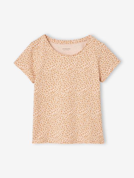 Pack of 3 short-sleeved T-shirts for girls beige - vertbaudet enfant 