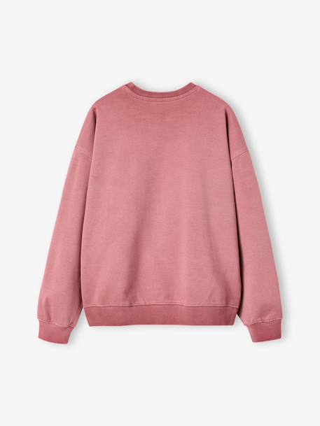 Sweatshirt for girls ecru+old rose - vertbaudet enfant 