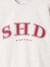 Printed sweatshirt with long sleeves for girls chocolate+grey - vertbaudet enfant 