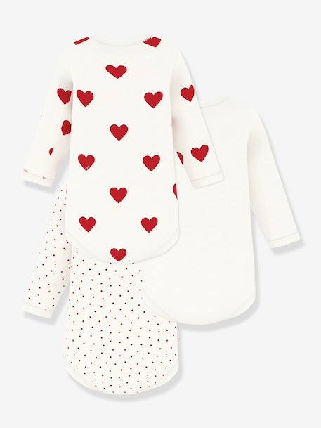 Pack of 3 Long Sleeve Bodysuits by Petit Bateau set white+white - vertbaudet enfant 