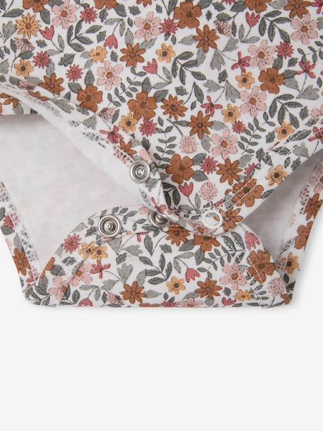 Pack of 5 evolving long-sleeved bodysuits for baby girls rose - vertbaudet enfant 