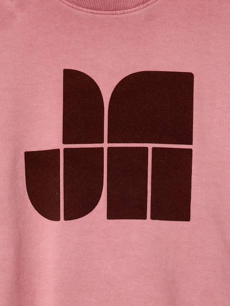 Sweatshirt for girls ecru+old rose - vertbaudet enfant 