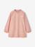 Customisable snap-fastening school smock for girls rosy - vertbaudet enfant 