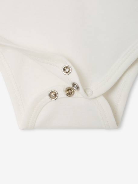 Pack of 3 long-sleeved bodysuits for baby ecru - vertbaudet enfant 