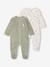 Pack of 2 baby sleepsuits with front opening cappuccino+pale pink+sage green - vertbaudet enfant 