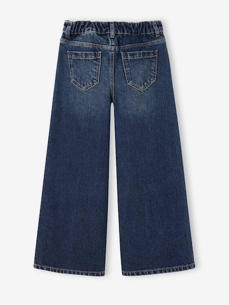 Wide Leg Jeans for Girls black denim+bleached denim+blue+brut denim+denim grey+medium blue+stone - vertbaudet enfant 