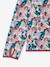 Sports Sweatshirt with Flower Print in Techno Fabric for Girls anthracite+ecru+old rose+printed green - vertbaudet enfant 