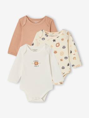-Lot de 3 bodies manches longues bébé
