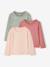Lot de 3 t-shirts manches longues fille vieux rose - vertbaudet enfant 