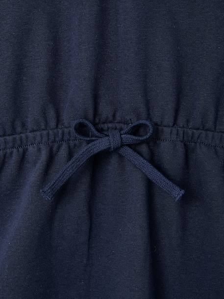 Robe courte à capuche fille gris chiné+marine - vertbaudet enfant 