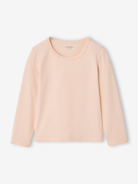 Pack of 3 long-sleeved T-shirts for girls old rose - vertbaudet enfant 