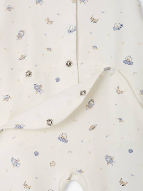 Pack of 2 baby sleepsuits with back opening sky blue - vertbaudet enfant 