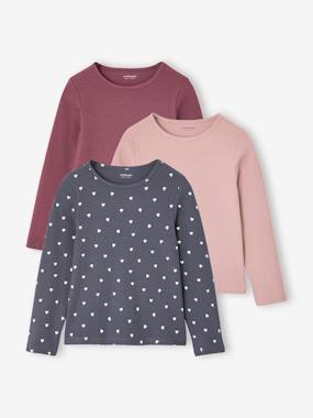 -Lot de 3 T-shirts manches longues fille