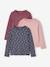 Pack of 3 long-sleeved T-shirts for girls ecru+ink blue+vanilla - vertbaudet enfant 