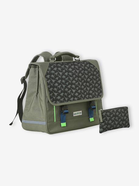 Cartable garçon personnalisable kaki - vertbaudet enfant 