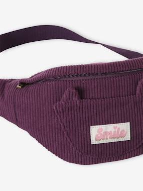 - Corduroy Bumbag with Cat Design for Girls