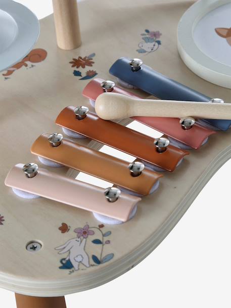 Mini table d'activités musicale en bois FSC® bois+rose - vertbaudet enfant 