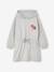 Robe courte à capuche fille gris chiné+marine - vertbaudet enfant 