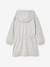 Short hooded dress for girls marl grey+navy blue - vertbaudet enfant 