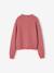Long-sleeved cardigan for girls chocolate+old rose - vertbaudet enfant 