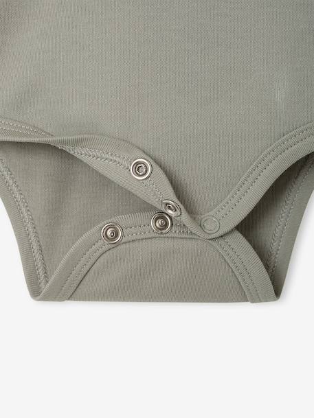 Pack of 2 long-sleeved newborn bodysuits cappuccino+pale pink+sage green - vertbaudet enfant 